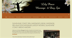 Desktop Screenshot of lilypeacemassage.com