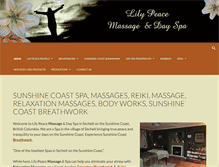 Tablet Screenshot of lilypeacemassage.com